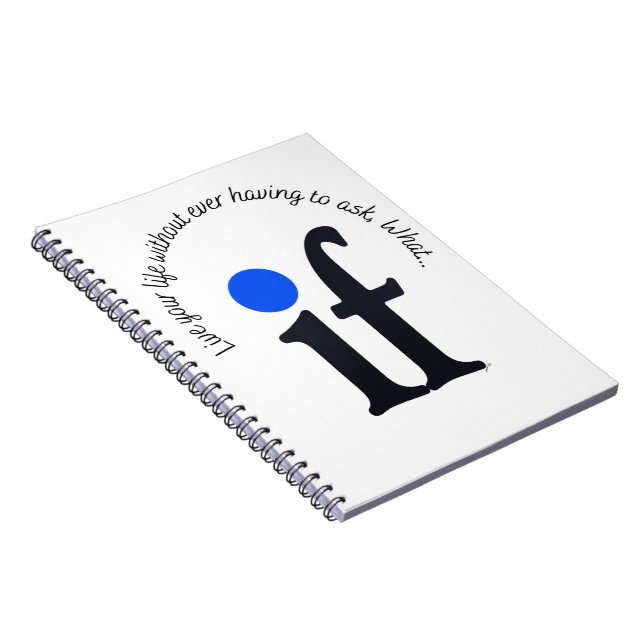 Inspirational 'What if' Notepad Notebook (Right Side)