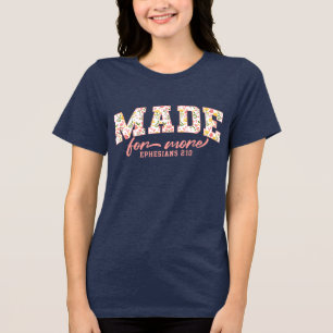 Inspirational Wildflower Bible Verse Tri-Blend Shirt