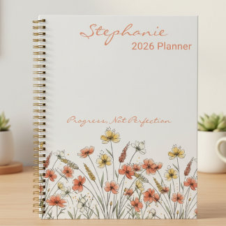 Inspirational Wildflower Progress Planner