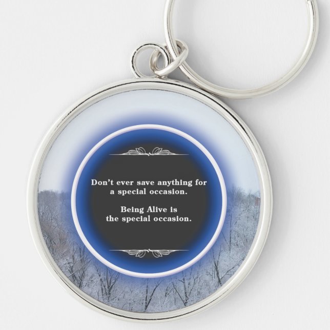 Inspirational Winter Key Ring (Front)