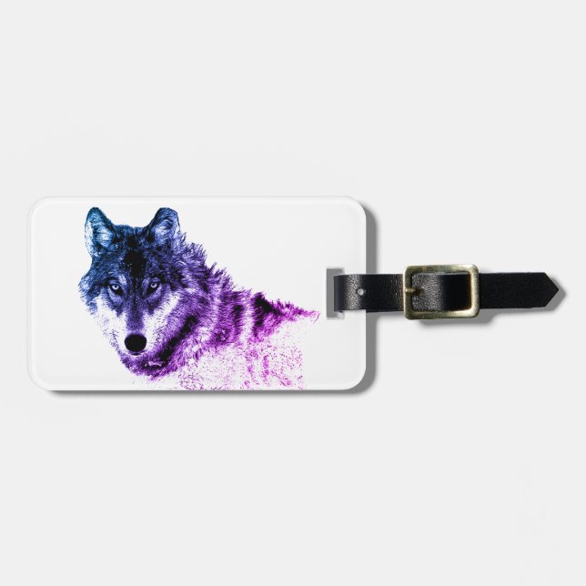 Inspirational Wolf Eyes Luggage Tag (Front Horizontal)