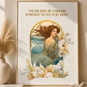 Inspirational Woman's Storm Mantra Poster