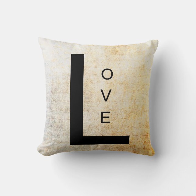 Inspirational Word Art- Love Cushion (Front)