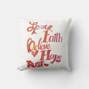 Inspirational Word Collage Pillow