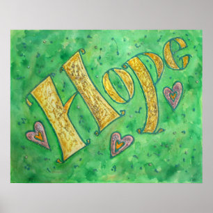 Inspirational Word "Hope" Poster