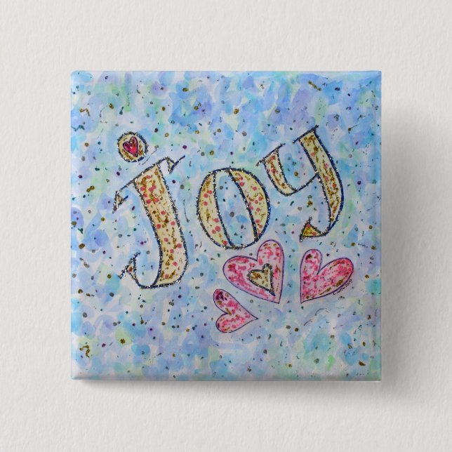 Inspirational Word "Joy" Button (Front)