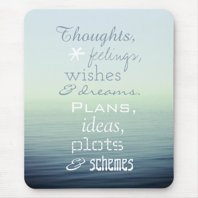Inspirational Word Poem Mouse Pad (Front)