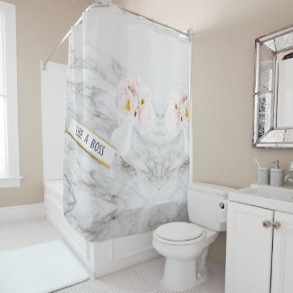 inspirational word shower curtain