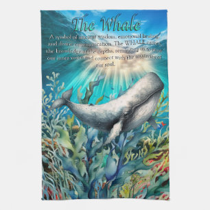Inspirational Words about Whales Tea Towel