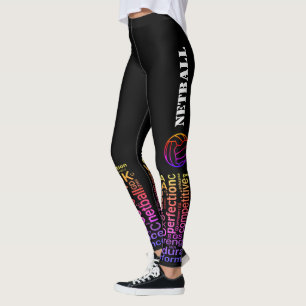 Inspirational Words and Positions Netball Leggings