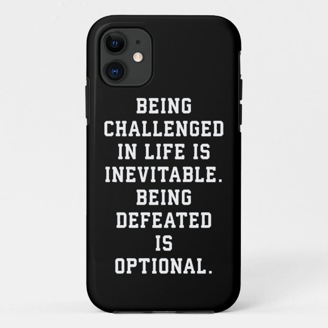 Inspirational Words - Challenge vs Defeat Case-Mate iPhone Case (Back)