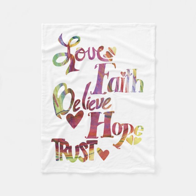 Inspirational Words Chemo Blanket (Front)