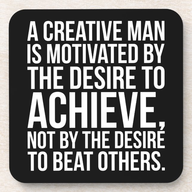 Inspirational Words - Desire To Achieve Coaster (Front)