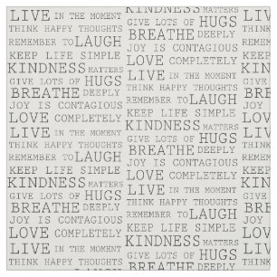 Inspirational Words Fabric