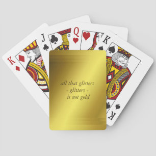 Inspirational Yellow Golden Gradient Playing Cards