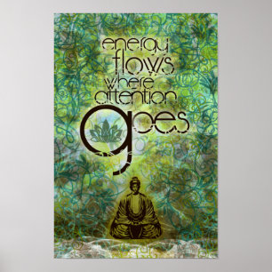 Inspirational yoga studio design - Energy Flows Poster