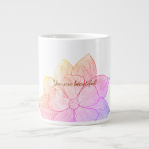 Inspirational "You are beautiful" Sunset Floral