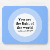 Inspirational You are the light of the World Blue