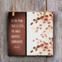 inspirational zen quote Lao Tzu nature art brown