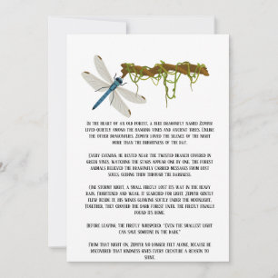 Inspirational Zephyr the Dragonfly Story Greeting Invitation