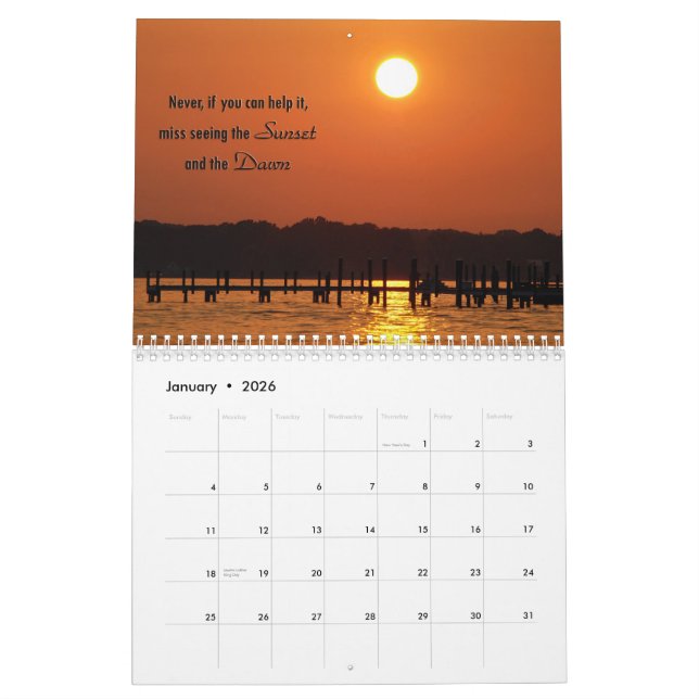 Inspirations By The Month Calendar (Jan 2026)