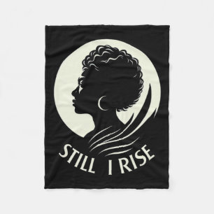 Inspire And Rise still I Rise Unbreakable Spirit Fleece Blanket
