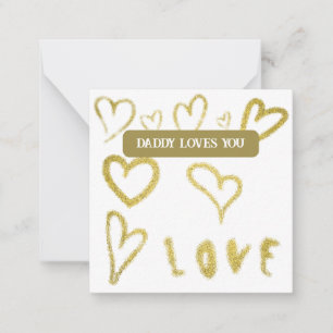 *~  Inspire AP62 Kindness gold DADDY Note Card