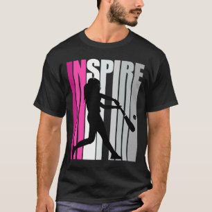 Inspire Baseball Birthday Kicking Kick Silhouette T-Shirt