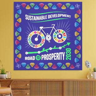 Inspire Change & Sustainability Goals Elegant Art Canvas Print