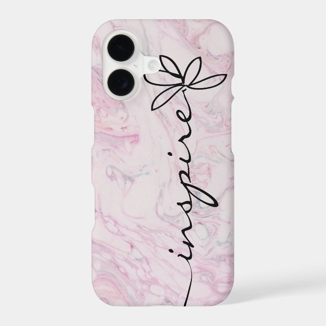 Inspire Daisy design on pink marble (Back)
