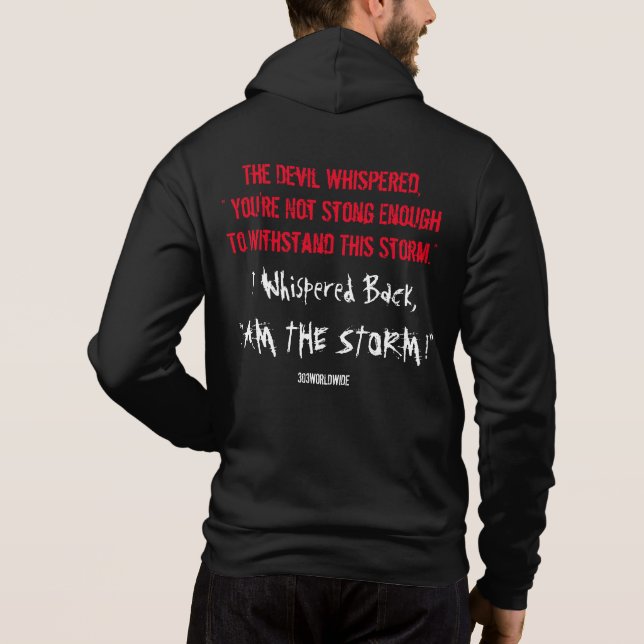 INSPIRE FAITHFUL WARRIOR QUOTE FOR HIM / HER ZIPUP HOODIE (Back)