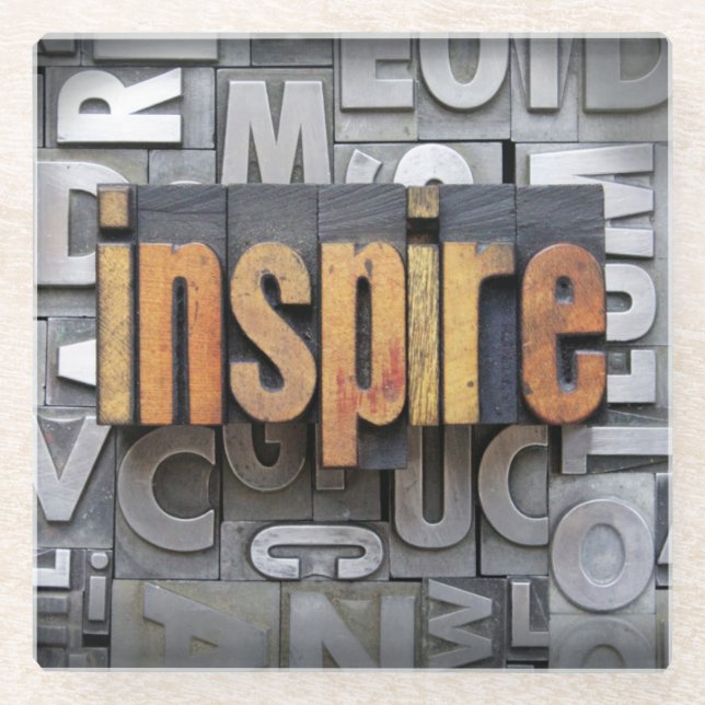 Inspire Glass Coaster (Front)