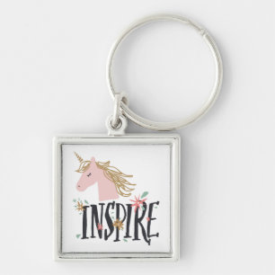 Inspire Gold Mane Unicorn Key Ring