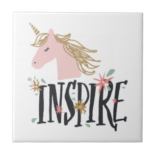 Inspire Gold Mane Unicorn Tile