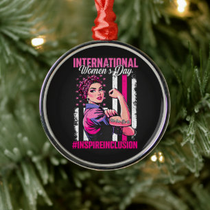 Inspire Inclusion 8 March International Metal Tree Decoration