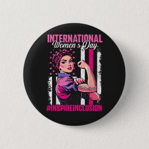 Inspire Inclusion 8 March International Women's Da 6 Cm Round Badge