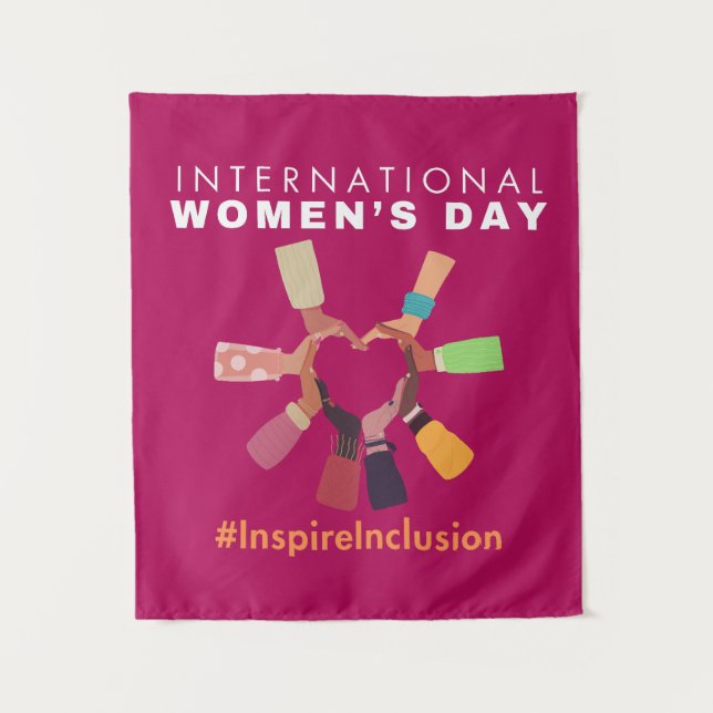 Inspire Inclusion Internarional Women's Day Tapestry (Front)