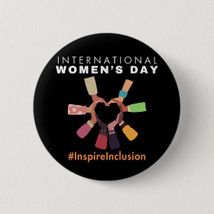 Inspire Inclusion International Women's Day 6 Cm Round Badge