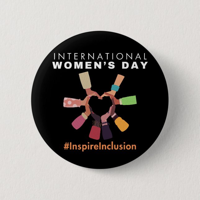 Inspire Inclusion International Women's Day 6 Cm Round Badge (Front)