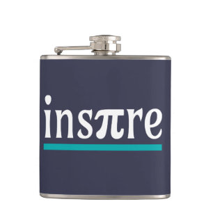 Inspire Math Pun Funny Inspirational Hip Flask