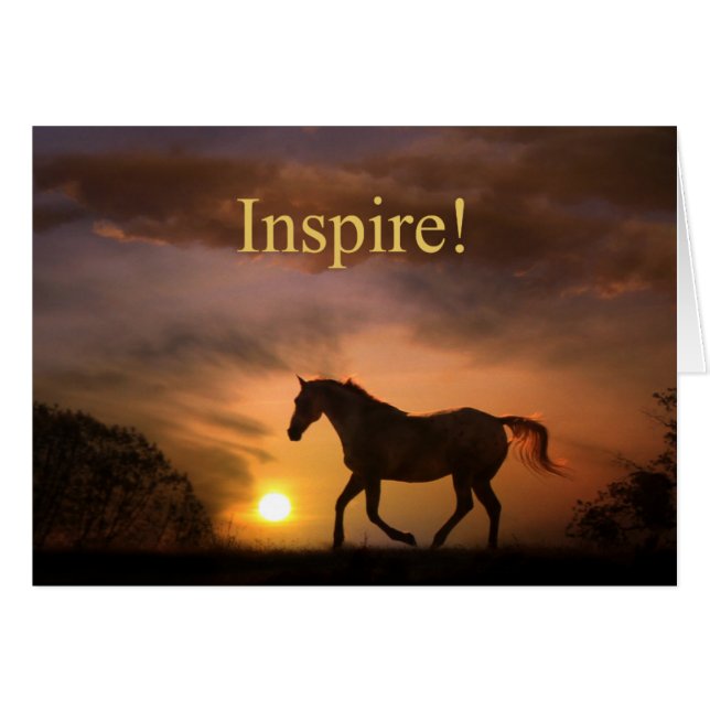 Inspire!  Part of a Fine Art Horse Note Card Colle (Front Horizontal)