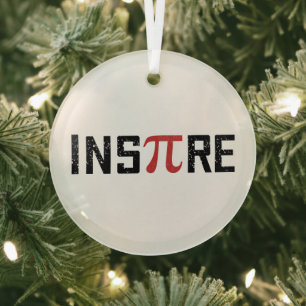 InsPire Pi day   Happy Pi day Math Gifts Glass Tree Decoration