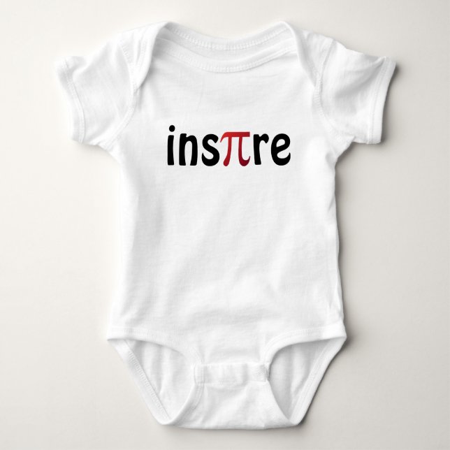 Inspire Pi Day Math Black Red Baby Bodysuit (Front)