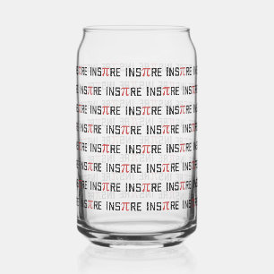 InsPire Pi Symbol Distressed Happy Pi day Can Glass