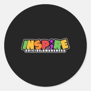 Inspire Semicolon Suicide Awareness Project  Classic Round Sticker
