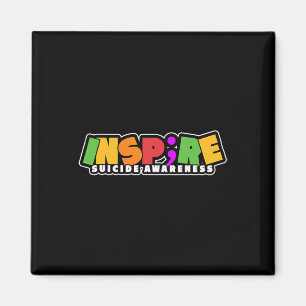 Inspire Semicolon Suicide Awareness Project  Magnet
