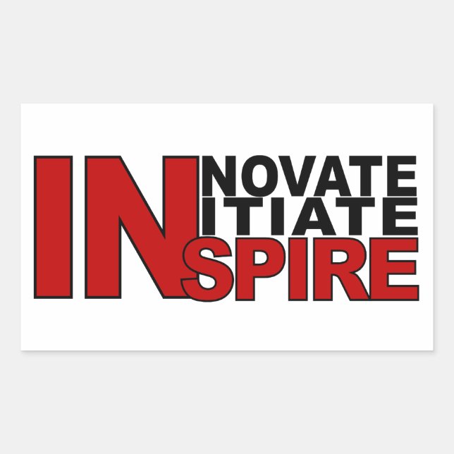 INSPIRE stickers, customise Rectangular Sticker (Front)