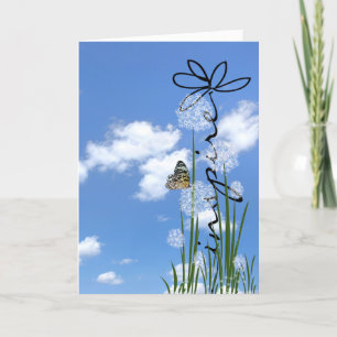 Inspire text flower card