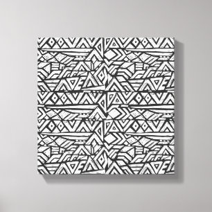 Inspired Artsy Tribal Pattern 6 Canvas Print
