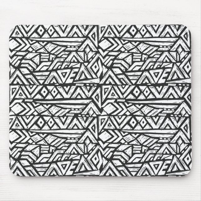 Inspired Artsy Tribal Pattern Mouse Pad (Front)
